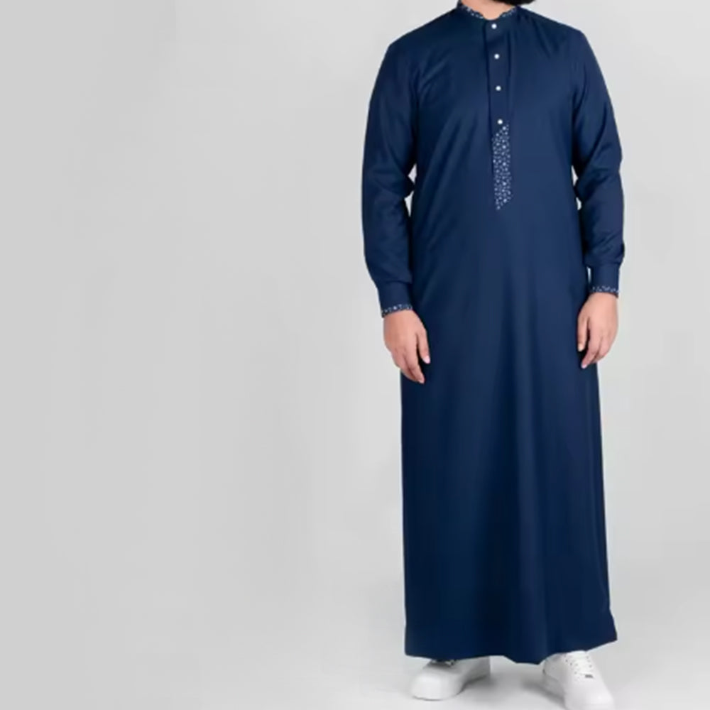 Qamis Saoudien Bleu Navy｜Offrez-vous un look élégant